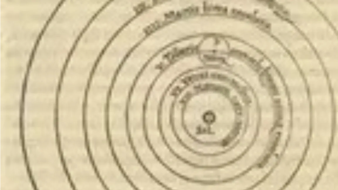 Ancient illustration of celestial model
