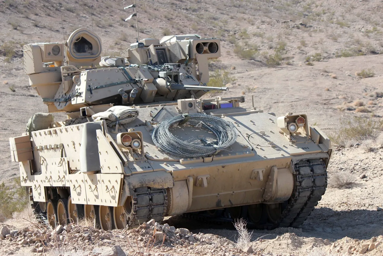 Combat tank on rocky landscape