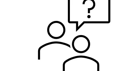 Conversation with a question bubble
